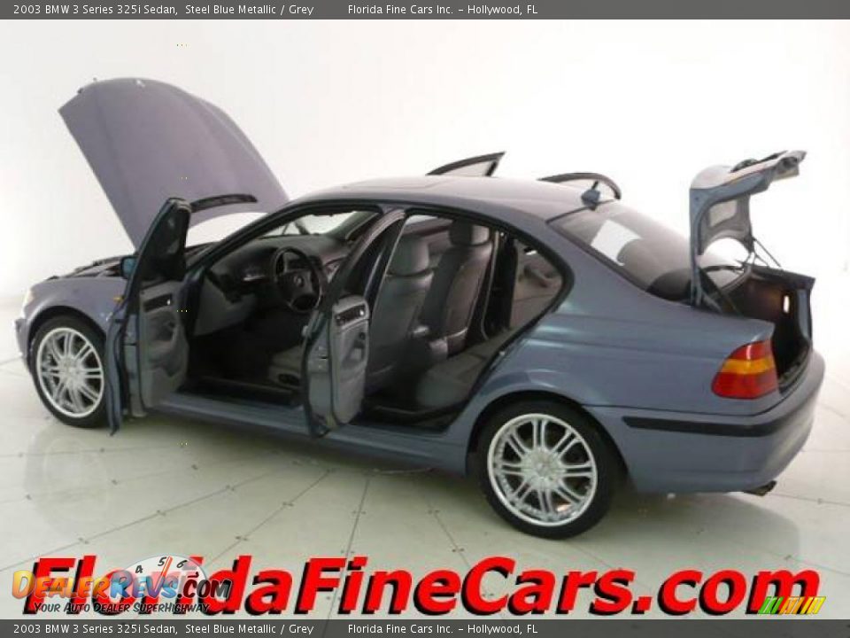 2003 BMW 3 Series 325i Sedan Steel Blue Metallic / Grey Photo #8