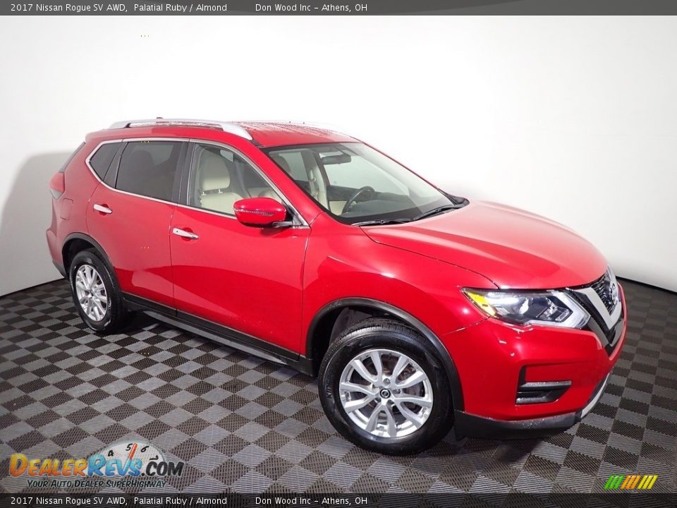 2017 Nissan Rogue SV AWD Palatial Ruby / Almond Photo #2