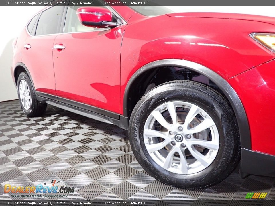 2017 Nissan Rogue SV AWD Palatial Ruby / Almond Photo #3