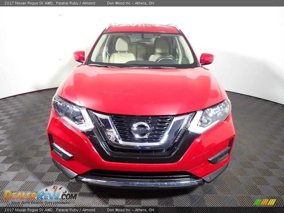 2017 Nissan Rogue SV AWD Palatial Ruby / Almond Photo #4