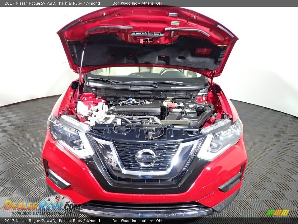 2017 Nissan Rogue SV AWD Palatial Ruby / Almond Photo #5