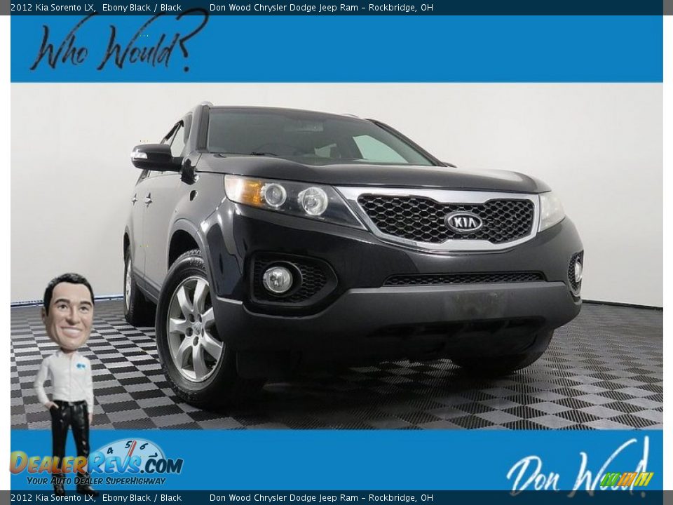 2012 Kia Sorento LX Ebony Black / Black Photo #1
