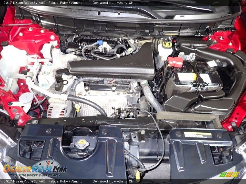 2017 Nissan Rogue SV AWD Palatial Ruby / Almond Photo #6