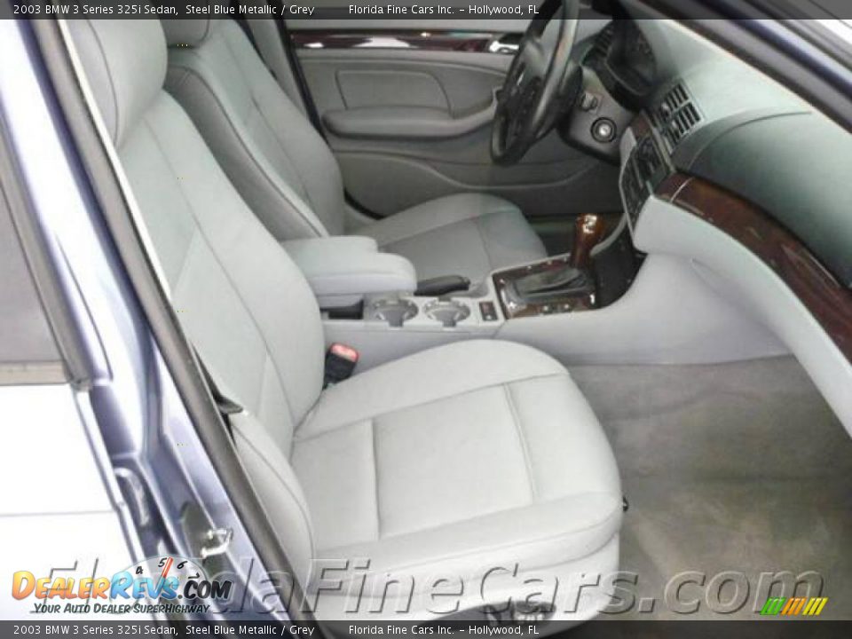 2003 BMW 3 Series 325i Sedan Steel Blue Metallic / Grey Photo #13