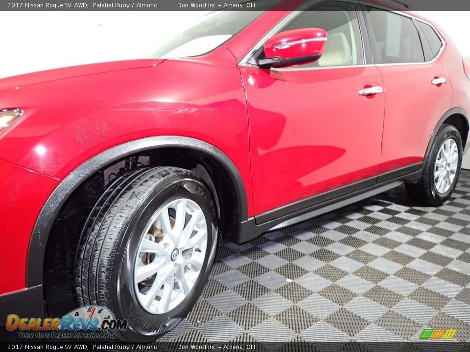 2017 Nissan Rogue SV AWD Palatial Ruby / Almond Photo #8