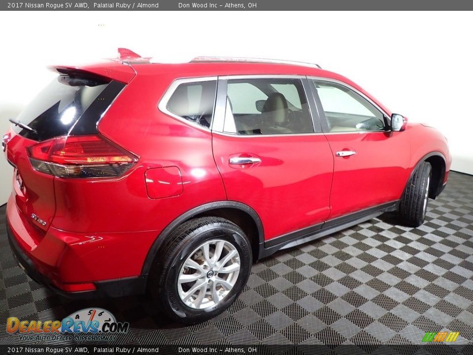 2017 Nissan Rogue SV AWD Palatial Ruby / Almond Photo #15