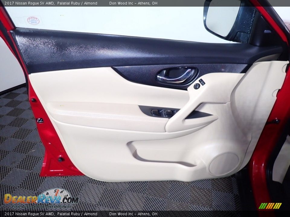 2017 Nissan Rogue SV AWD Palatial Ruby / Almond Photo #17