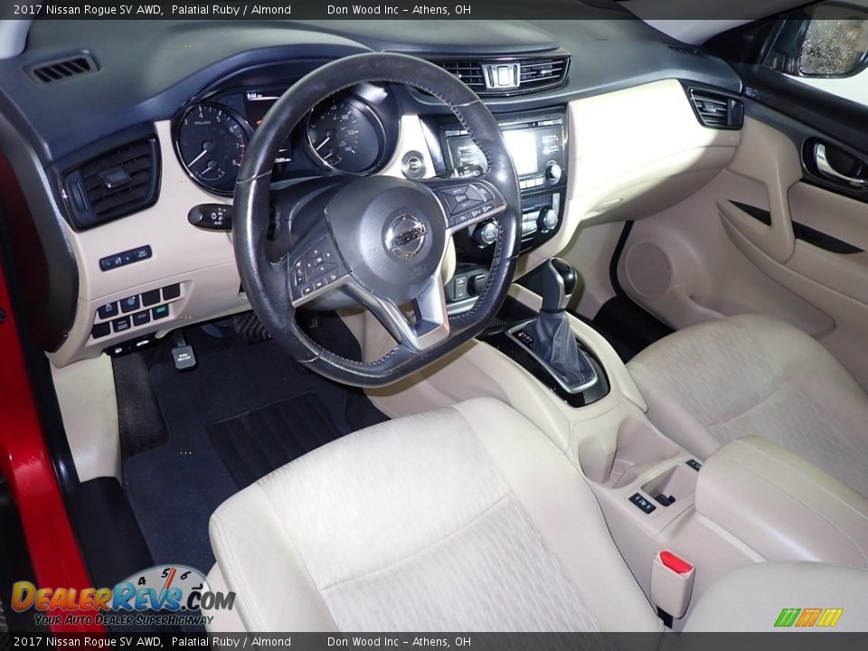 2017 Nissan Rogue SV AWD Palatial Ruby / Almond Photo #19