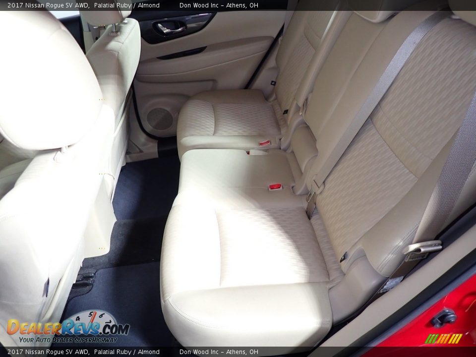 2017 Nissan Rogue SV AWD Palatial Ruby / Almond Photo #22