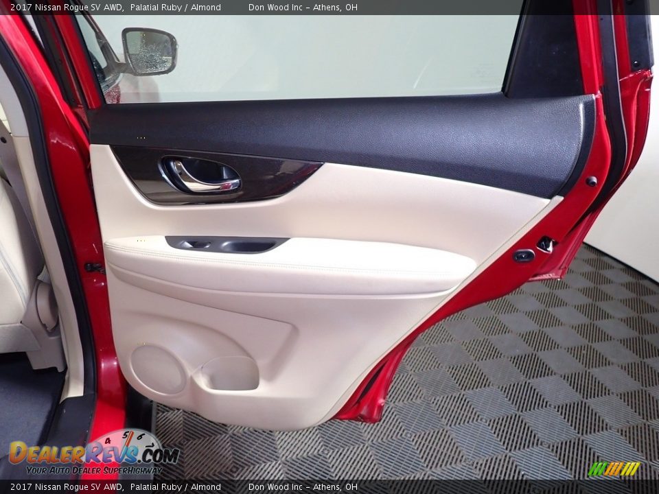 2017 Nissan Rogue SV AWD Palatial Ruby / Almond Photo #23