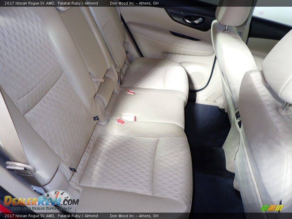 2017 Nissan Rogue SV AWD Palatial Ruby / Almond Photo #24