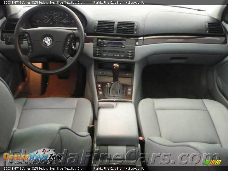 2003 BMW 3 Series 325i Sedan Steel Blue Metallic / Grey Photo #16
