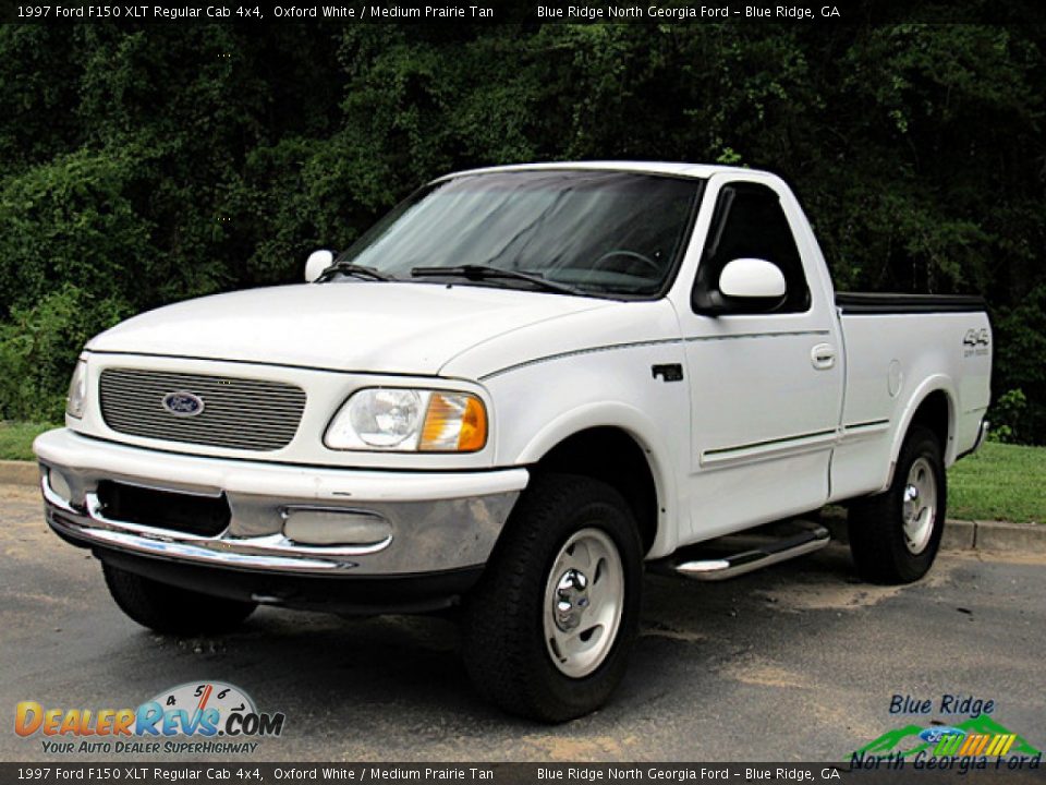 1997 Ford F150 XLT Regular Cab 4x4 Oxford White / Medium Prairie Tan Photo #1