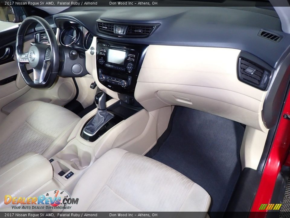 2017 Nissan Rogue SV AWD Palatial Ruby / Almond Photo #27