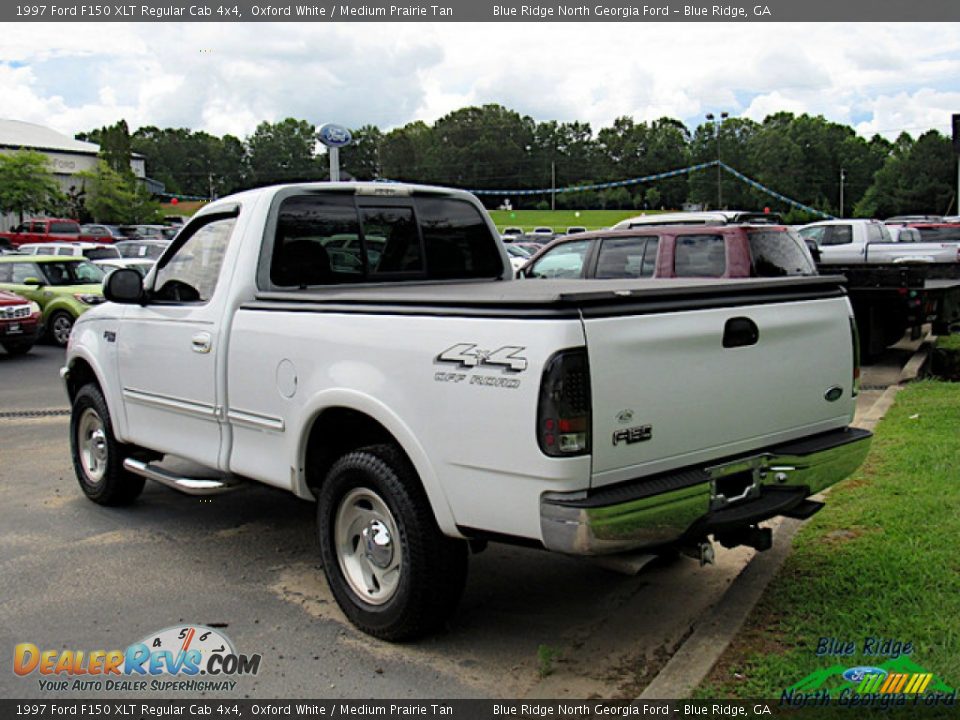 1997 Ford F150 XLT Regular Cab 4x4 Oxford White / Medium Prairie Tan Photo #3