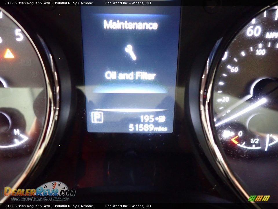 2017 Nissan Rogue SV AWD Palatial Ruby / Almond Photo #29