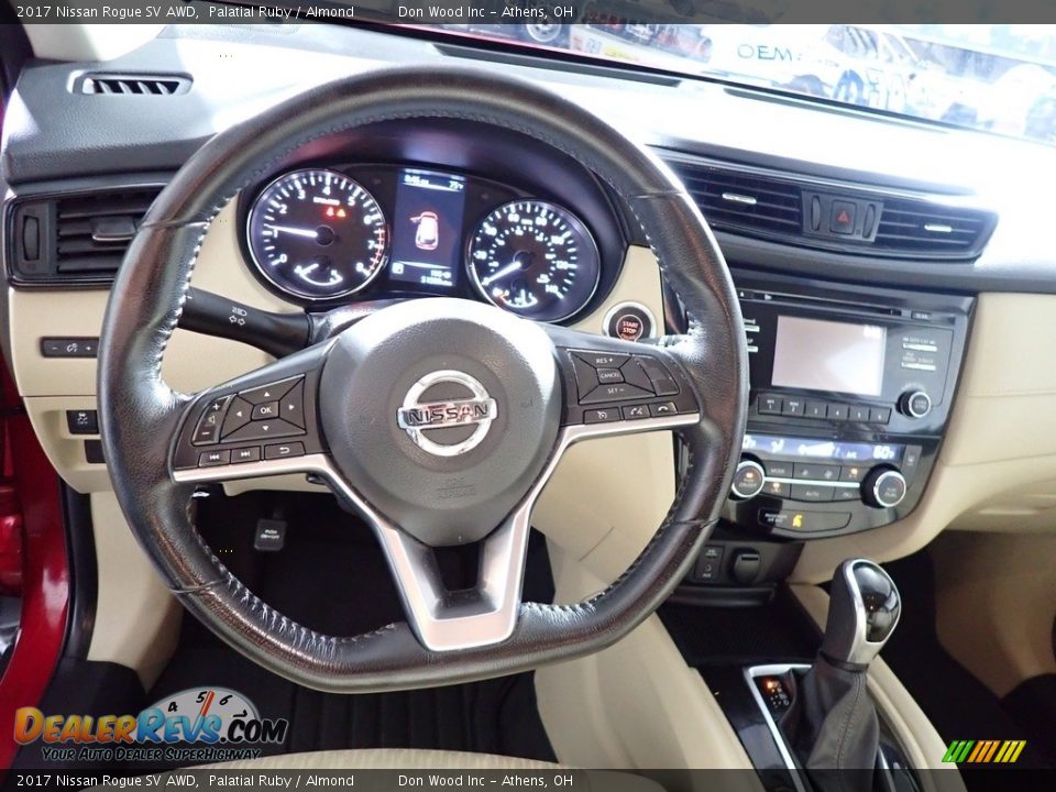 2017 Nissan Rogue SV AWD Palatial Ruby / Almond Photo #30