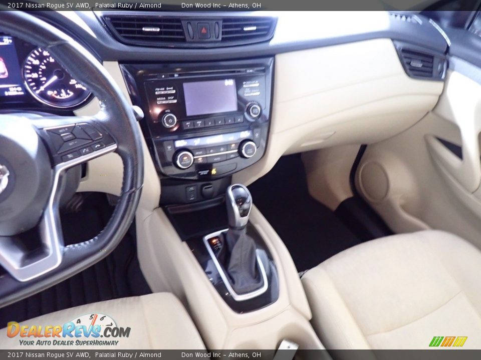 2017 Nissan Rogue SV AWD Palatial Ruby / Almond Photo #31