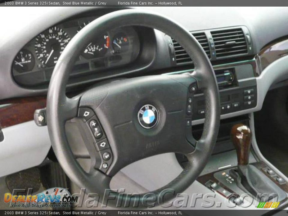 2003 BMW 3 Series 325i Sedan Steel Blue Metallic / Grey Photo #17