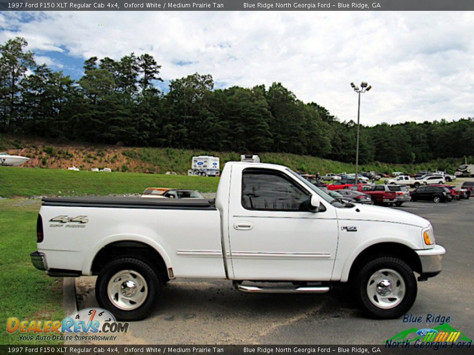 1997 Ford F150 XLT Regular Cab 4x4 Oxford White / Medium Prairie Tan Photo #6