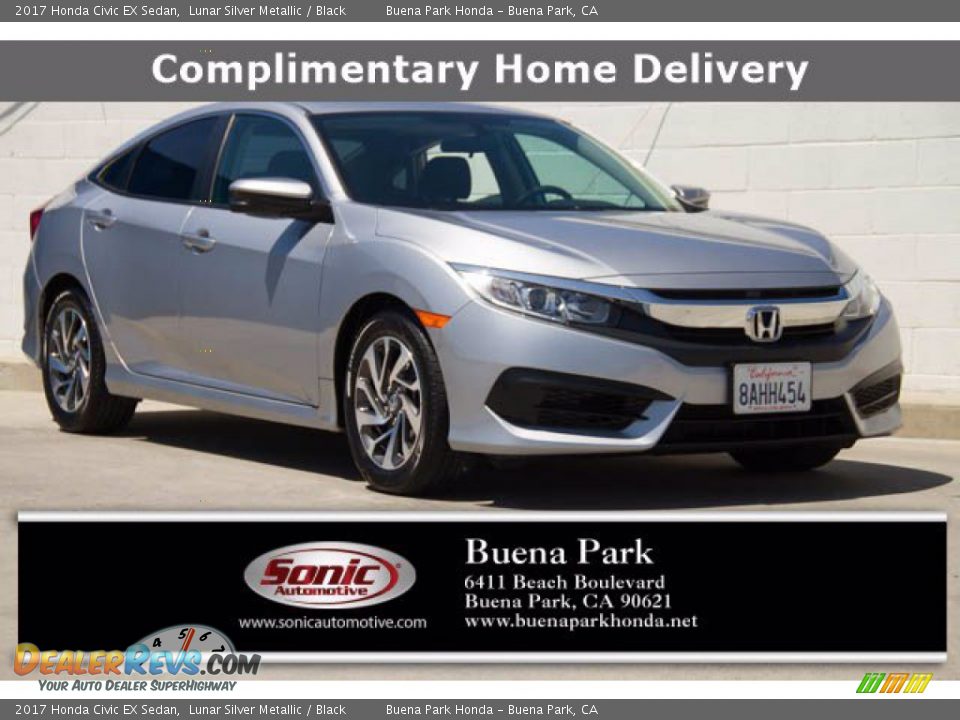 2017 Honda Civic EX Sedan Lunar Silver Metallic / Black Photo #1