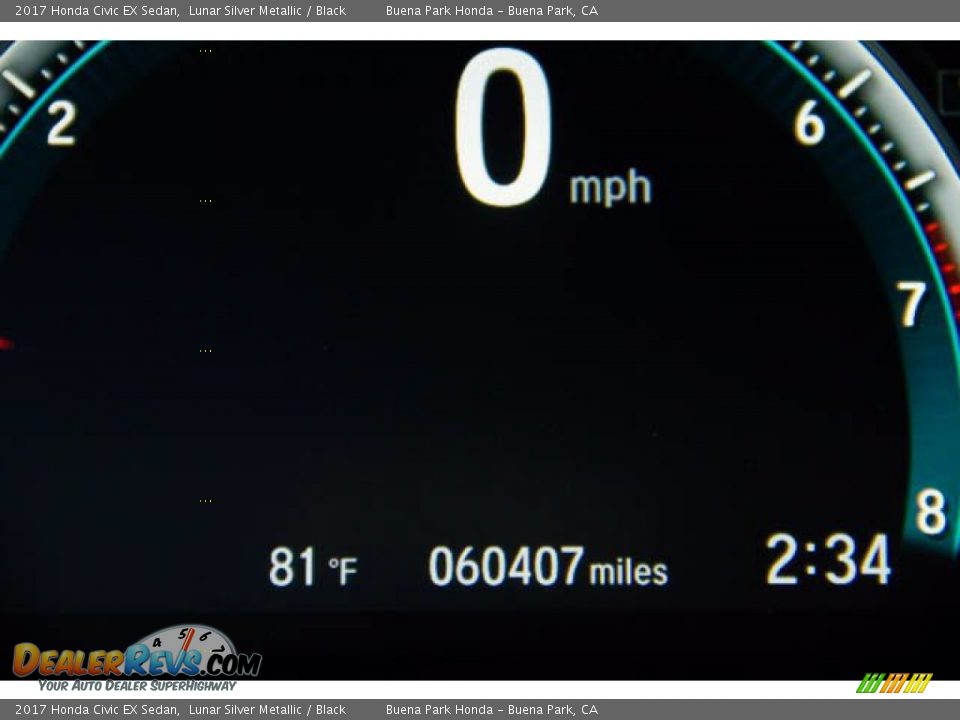 2017 Honda Civic EX Sedan Lunar Silver Metallic / Black Photo #6