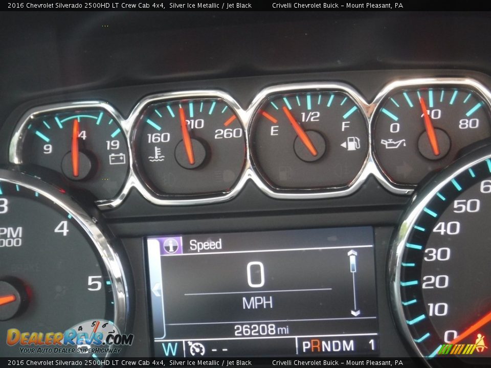 2016 Chevrolet Silverado 2500HD LT Crew Cab 4x4 Gauges Photo #35