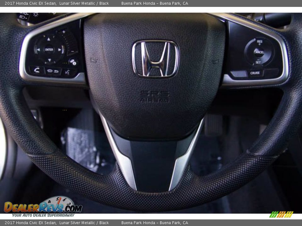 2017 Honda Civic EX Sedan Lunar Silver Metallic / Black Photo #15