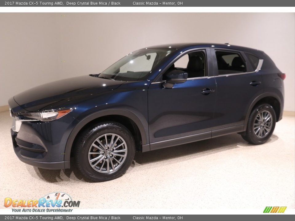 2017 Mazda CX-5 Touring AWD Deep Crystal Blue Mica / Black Photo #3