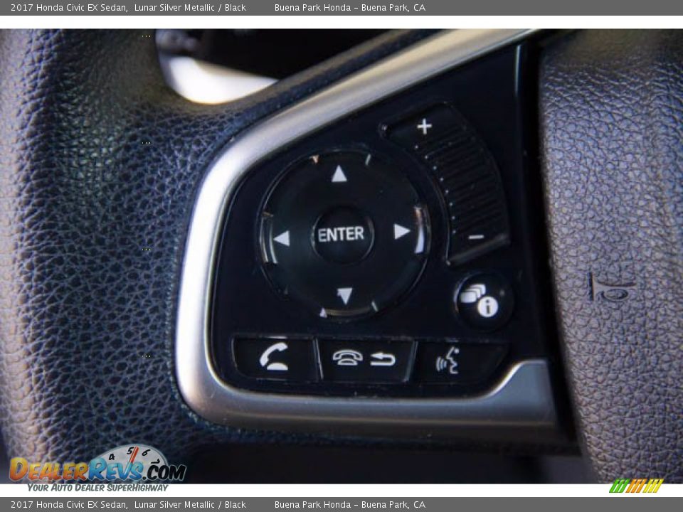 2017 Honda Civic EX Sedan Lunar Silver Metallic / Black Photo #16