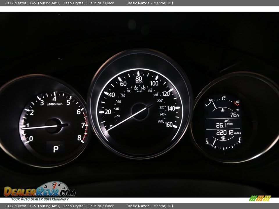 2017 Mazda CX-5 Touring AWD Deep Crystal Blue Mica / Black Photo #7