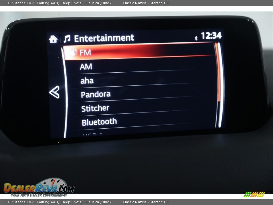 2017 Mazda CX-5 Touring AWD Deep Crystal Blue Mica / Black Photo #12