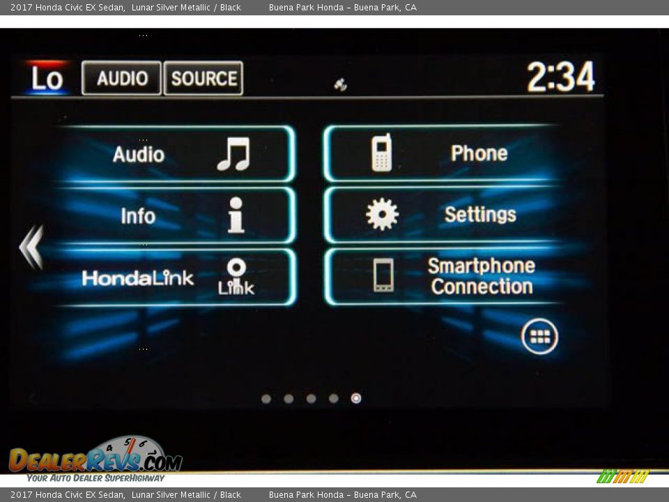 2017 Honda Civic EX Sedan Lunar Silver Metallic / Black Photo #28