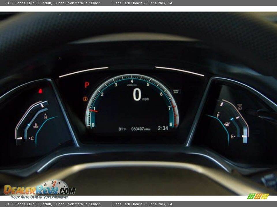 2017 Honda Civic EX Sedan Lunar Silver Metallic / Black Photo #31