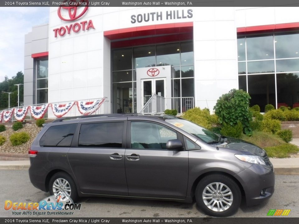 2014 Toyota Sienna XLE Predawn Gray Mica / Light Gray Photo #2