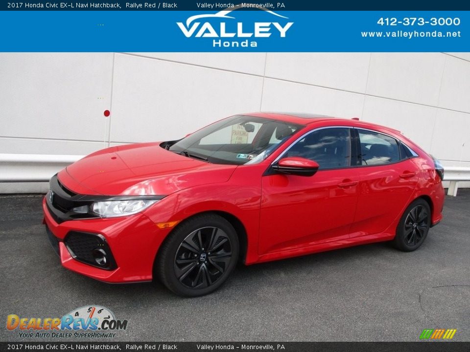 2017 Honda Civic EX-L Navi Hatchback Rallye Red / Black Photo #1