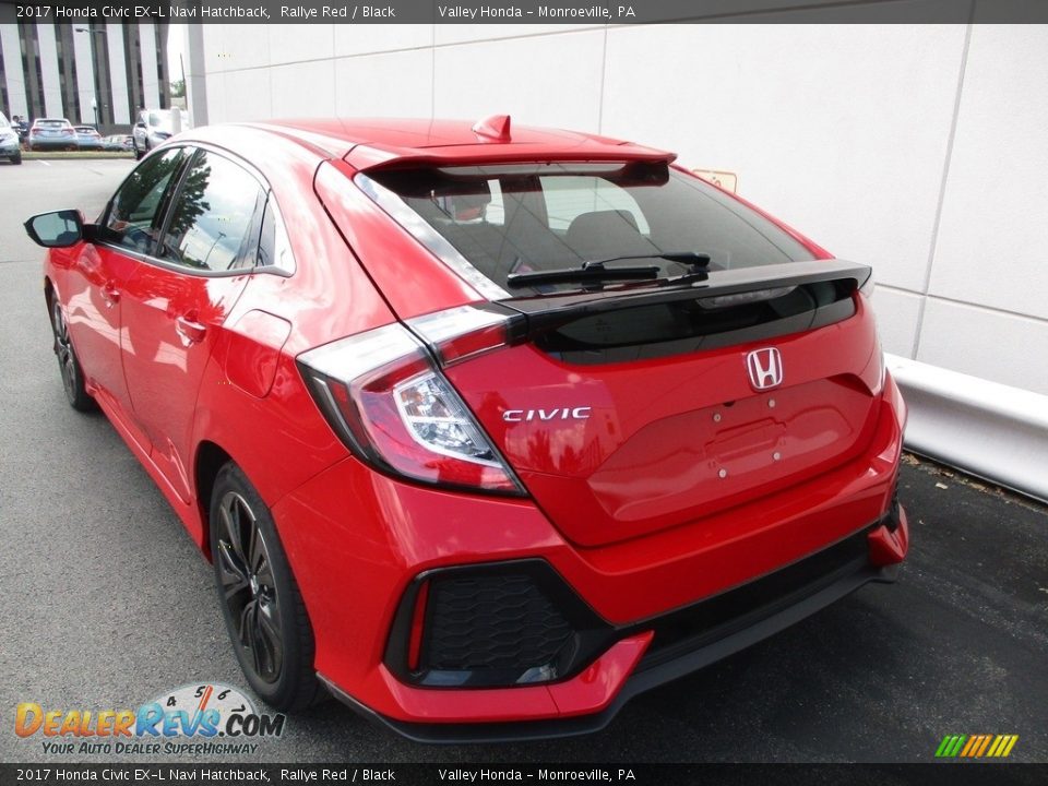 2017 Honda Civic EX-L Navi Hatchback Rallye Red / Black Photo #3