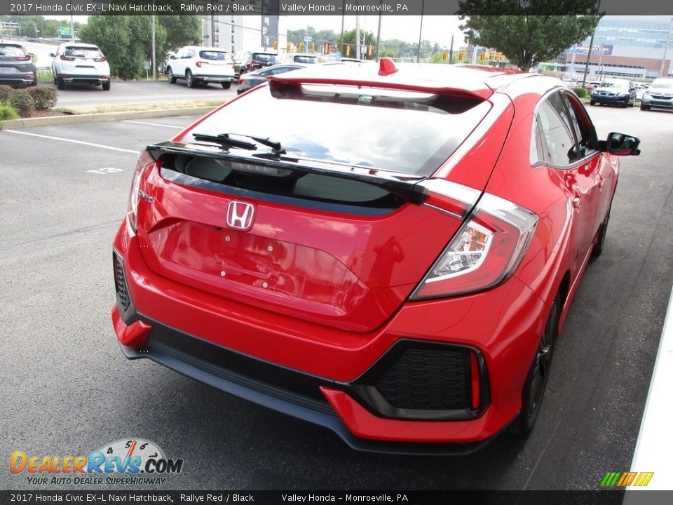 2017 Honda Civic EX-L Navi Hatchback Rallye Red / Black Photo #5