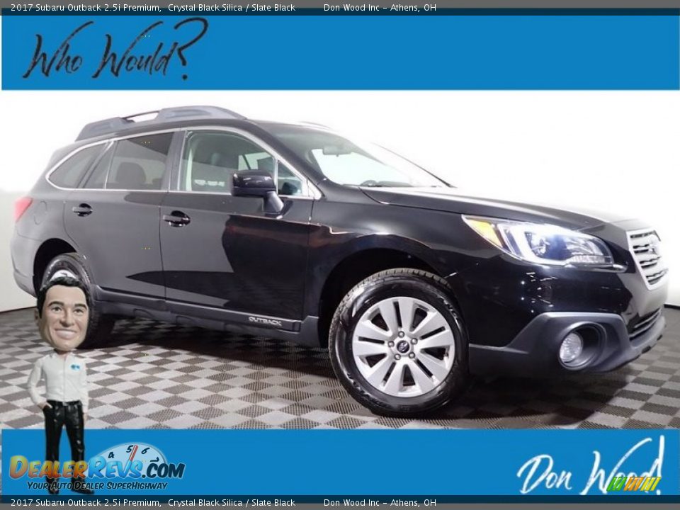 2017 Subaru Outback 2.5i Premium Crystal Black Silica / Slate Black Photo #1