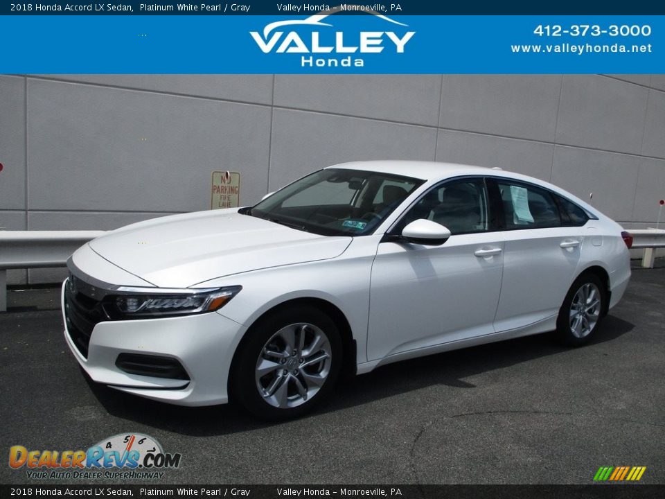 2018 Honda Accord LX Sedan Platinum White Pearl / Gray Photo #1