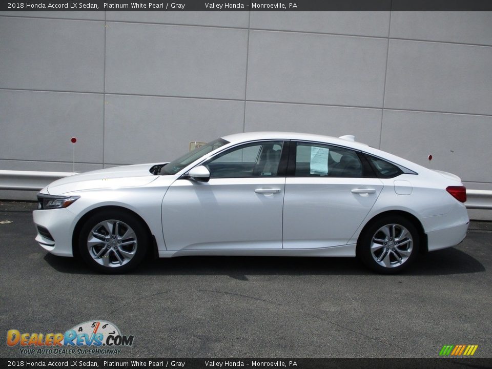 2018 Honda Accord LX Sedan Platinum White Pearl / Gray Photo #2