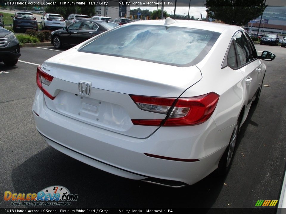 2018 Honda Accord LX Sedan Platinum White Pearl / Gray Photo #5