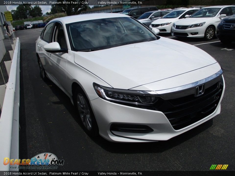 2018 Honda Accord LX Sedan Platinum White Pearl / Gray Photo #7