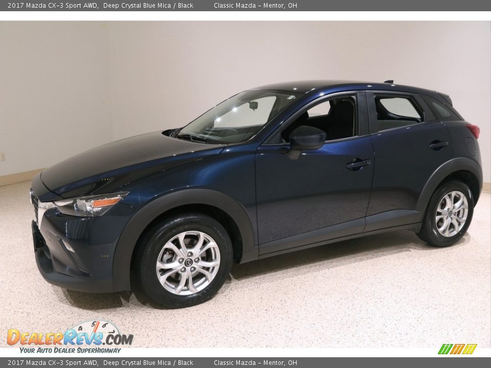 2017 Mazda CX-3 Sport AWD Deep Crystal Blue Mica / Black Photo #3