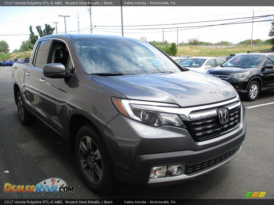 2017 Honda Ridgeline RTL-E AWD Modern Steel Metallic / Black Photo #8