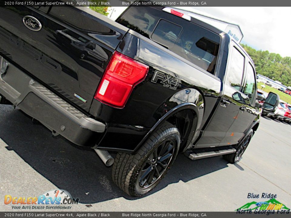 2020 Ford F150 Lariat SuperCrew 4x4 Agate Black / Black Photo #32