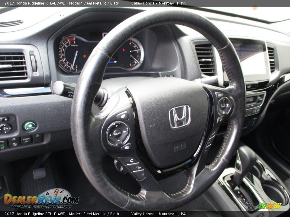 2017 Honda Ridgeline RTL-E AWD Modern Steel Metallic / Black Photo #14