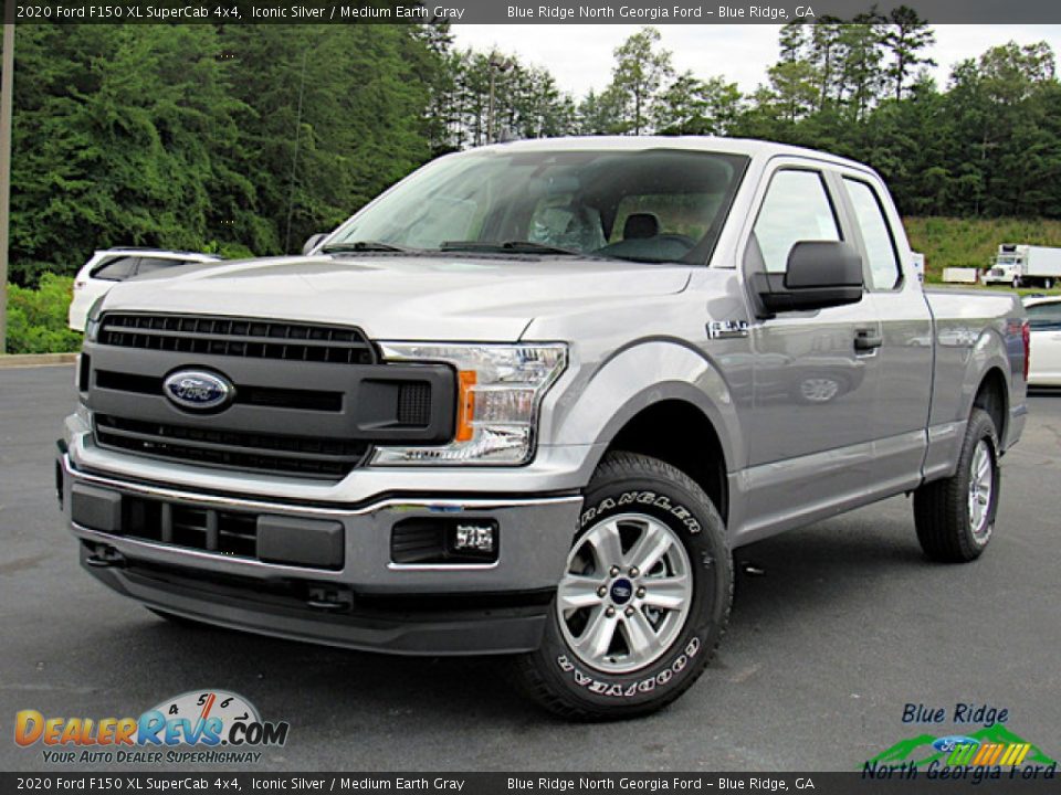 2020 Ford F150 XL SuperCab 4x4 Iconic Silver / Medium Earth Gray Photo #1