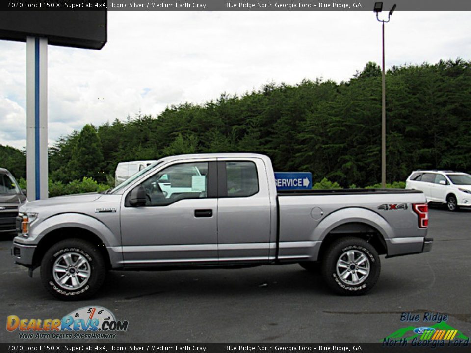 2020 Ford F150 XL SuperCab 4x4 Iconic Silver / Medium Earth Gray Photo #2