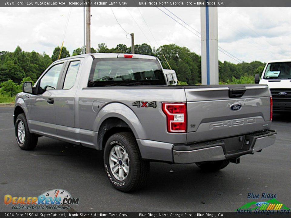 2020 Ford F150 XL SuperCab 4x4 Iconic Silver / Medium Earth Gray Photo #3